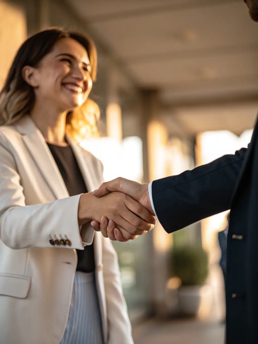 A professional icon of a handshake, symbolizing the partnership and collaboration between Apex Visuals and its clients.